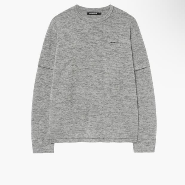 해칭룸 레이어 커프스 티 그레이 3사이즈