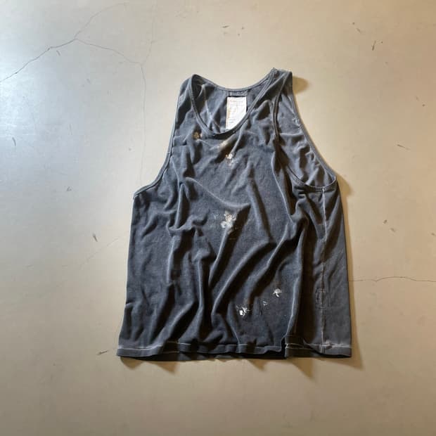 KZ ATELIER One-off Distressed Tank Top