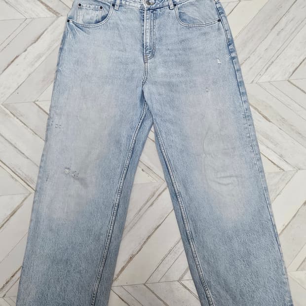 자라 배기핏 워싱진 46