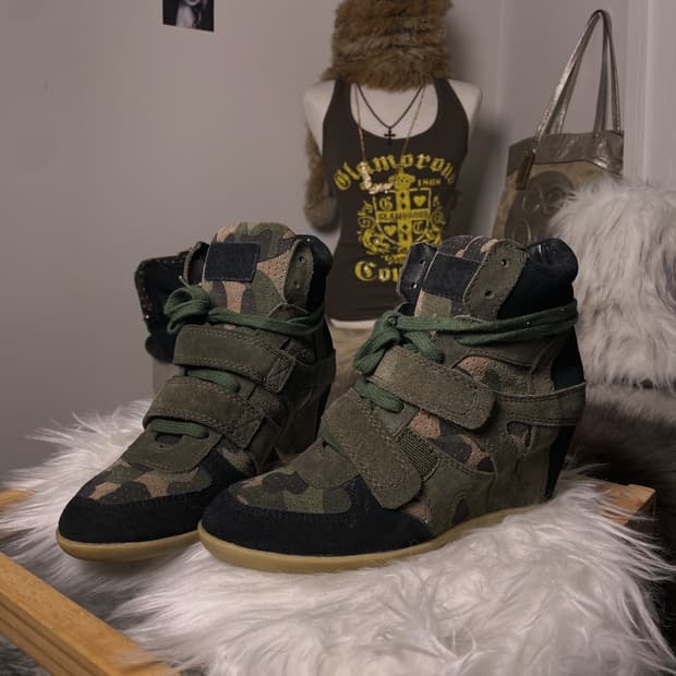 ASH 아쉬 카모 웨지힐 스니커즈