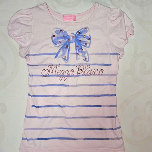 메조피아노 퍼프소매 반팔