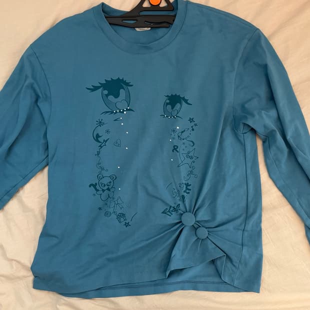 Cry Eyes Ruched Top [Blue]
