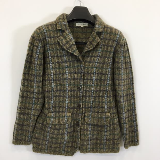 NICOLE FARHI JPN 트위드 울자켓 L 