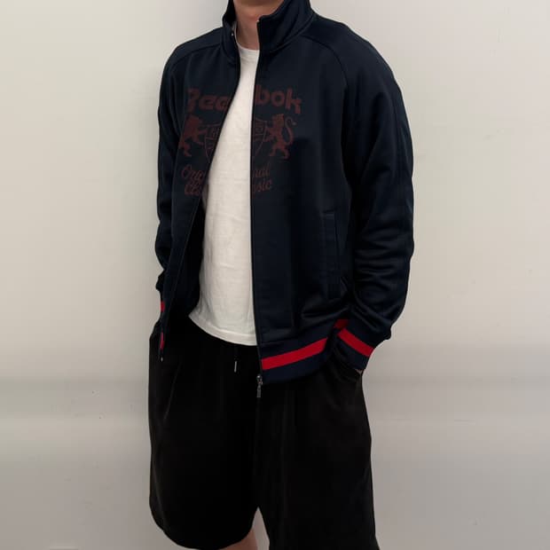 리복 오버핏 트랙탑 져지