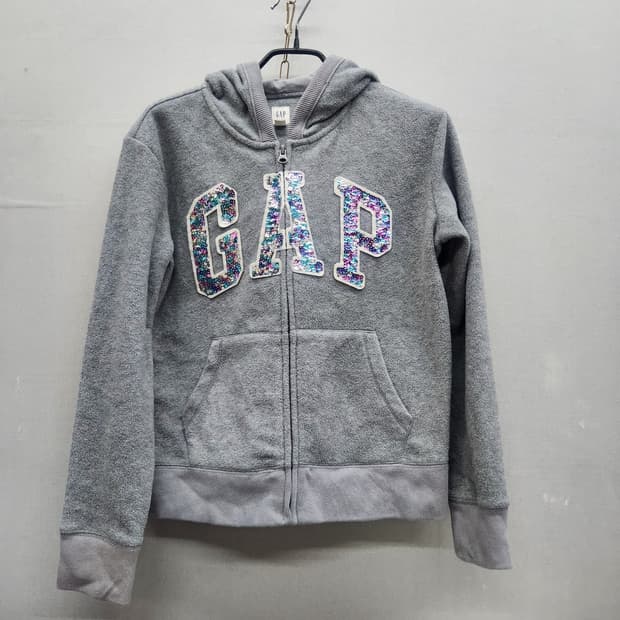 GAP 갭 빅로고 큐빅 스팽글 후드집업 S