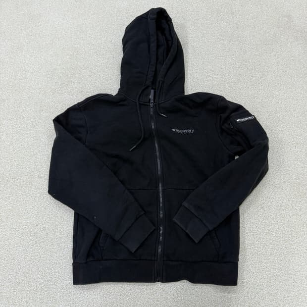 [100] 디스커버리 기모 블랙 후드집업 0102T1