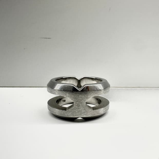 에르메스 브러쉬드 팔라듐 H플레이 링