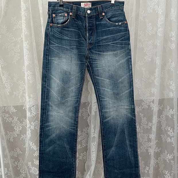 30) 리바이스 501 빈티지워싱 데님 청바지