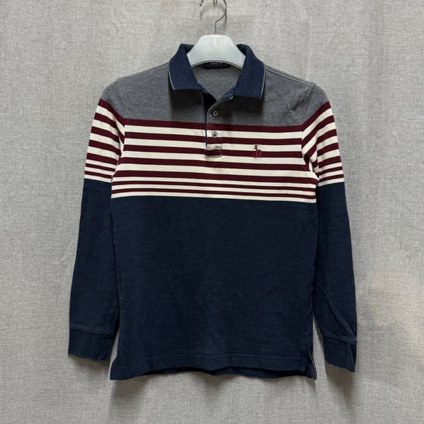 [95] 헤지스 스트라이프 코튼 면 긴팔 카라티