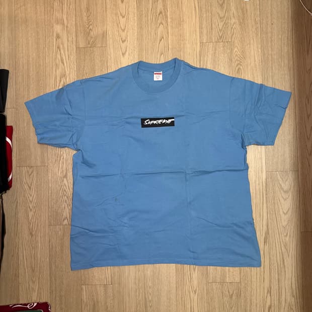 슈프림 퓨추라 박스로고 티셔츠 블루