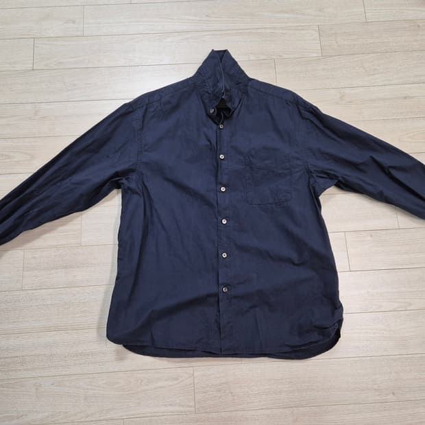 인더로우 80수 타입라이터 면셔츠 네이비