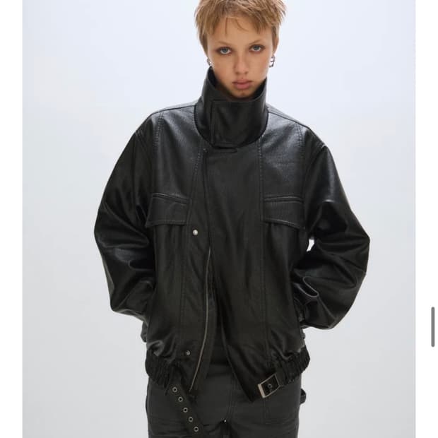 플리즈프로젝트 비건 레더 자켓