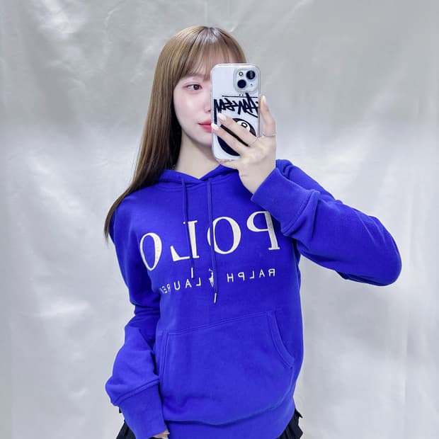 폴로 랄프로렌 베이비블루 빅포니로고 후드 