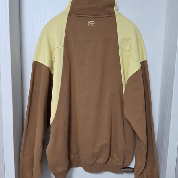 kijun 기준 하프 집업 풀오버 L 카멜옐로우 초코바나나