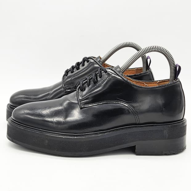  이티스 우먼스 킹스톤 레더 더비슈즈 블랙 (38) 