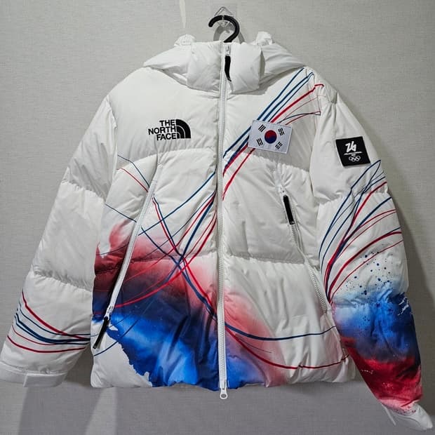 상태최상 노스페이스 밀라노 올림픽 팀코리아 국대 단복 패딩 90 / S