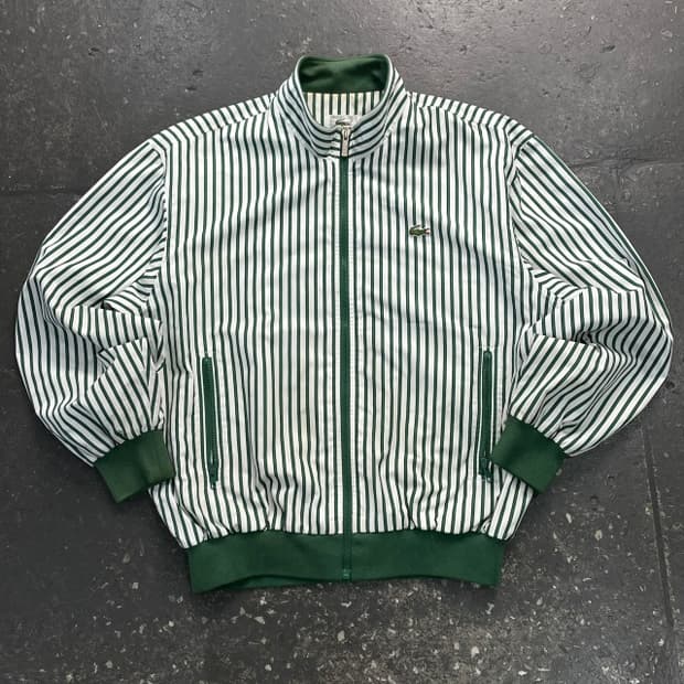 105 라코스테 서광 스트라이프 블루종 자켓 