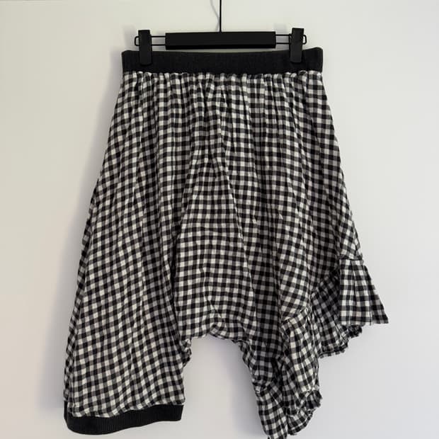 gomme 고무 체크 스커트 팬츠 skirt pants 