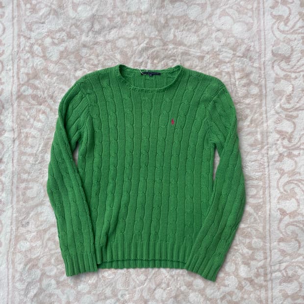 Polo Ralph Lauren Sport 그린 케이블 니트