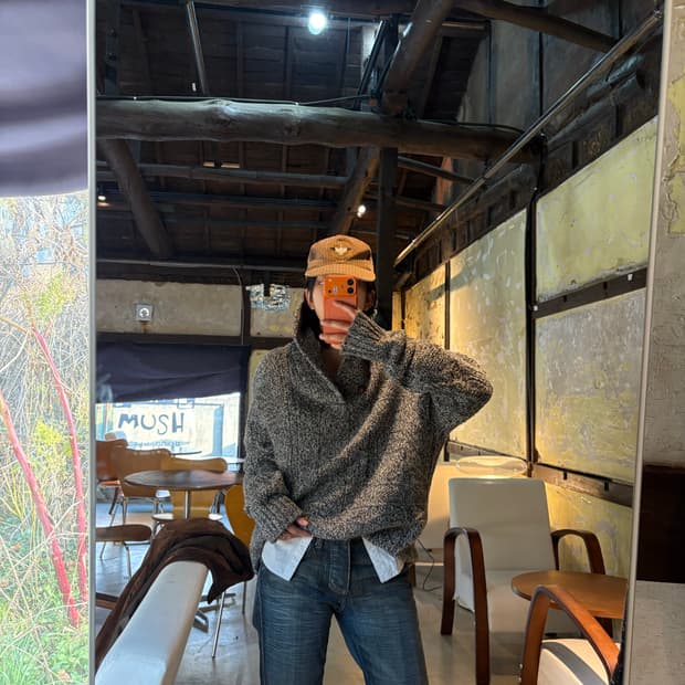 ICB 울, 아크릴 혼방 베스트 니트베스트