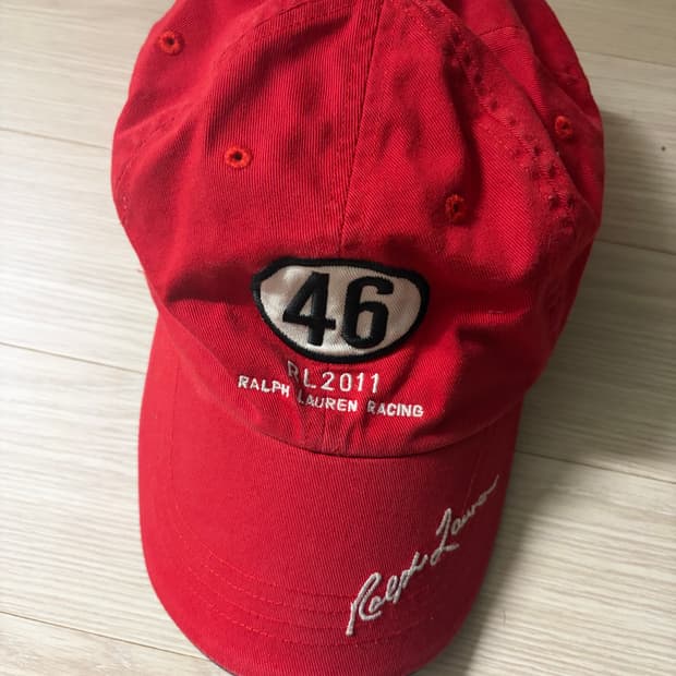 폴로 빈티지 레이싱 볼캡 레드