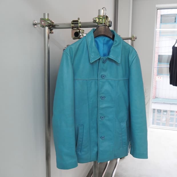 c.brumes cowskin leather jacket 