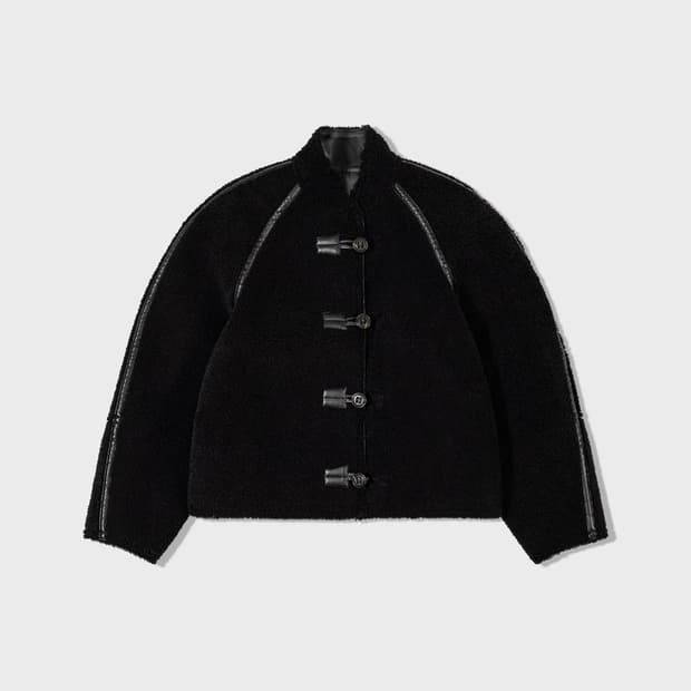 로우클래식 숏 시어링 리버시블 코트