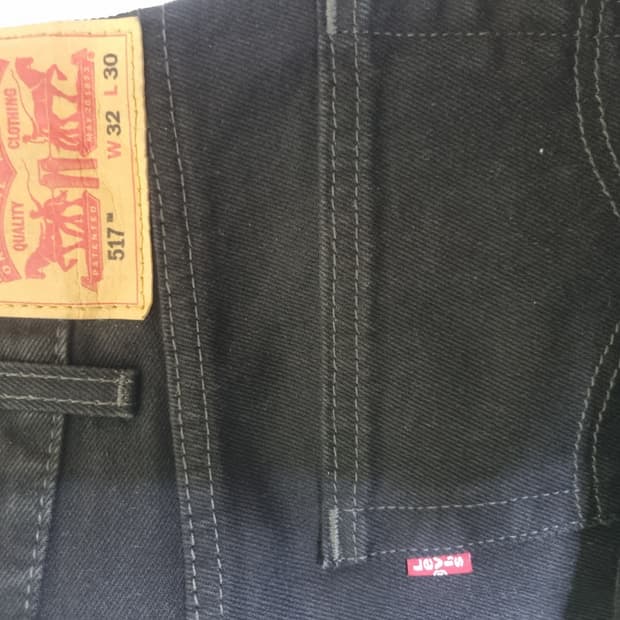 리바이스 517 부츠컷 블랙데님 32