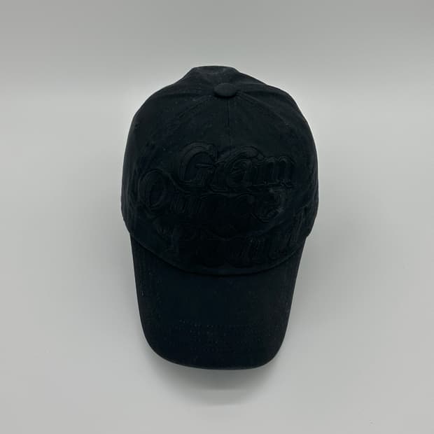 [F] 그램온스파운드 로고 블랙 볼캡 모자