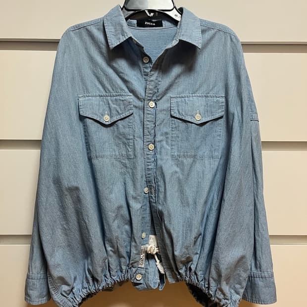 Zucca 데님 스트링 셔츠