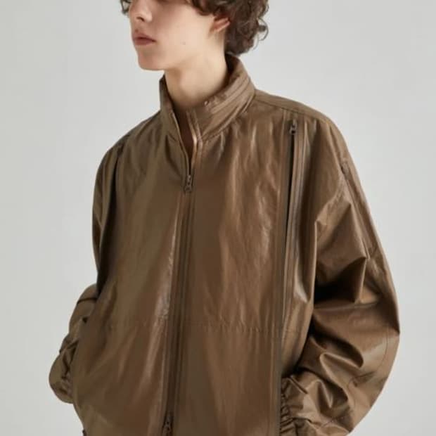 새상품)로파이 발렌시 코티드 멀티 집업 브라운 L XL