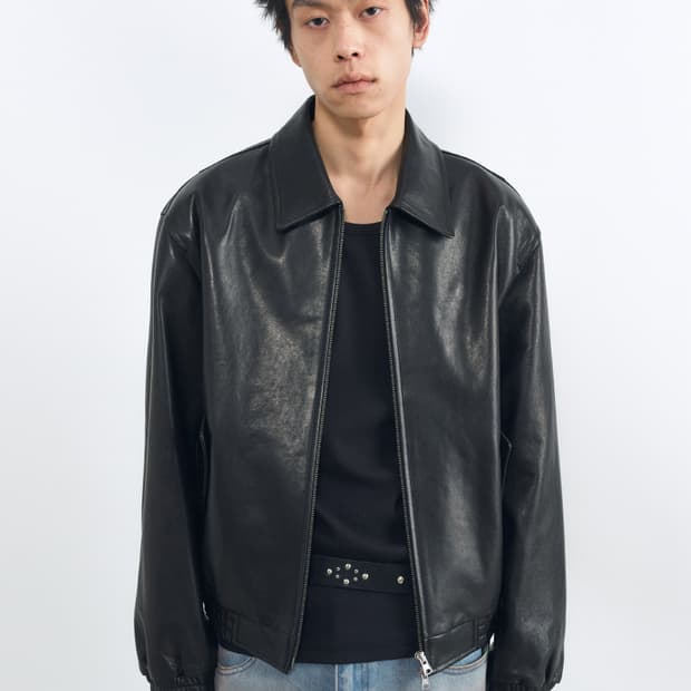 [M] 인사일런스 베지터블 레더 플라이트 자켓