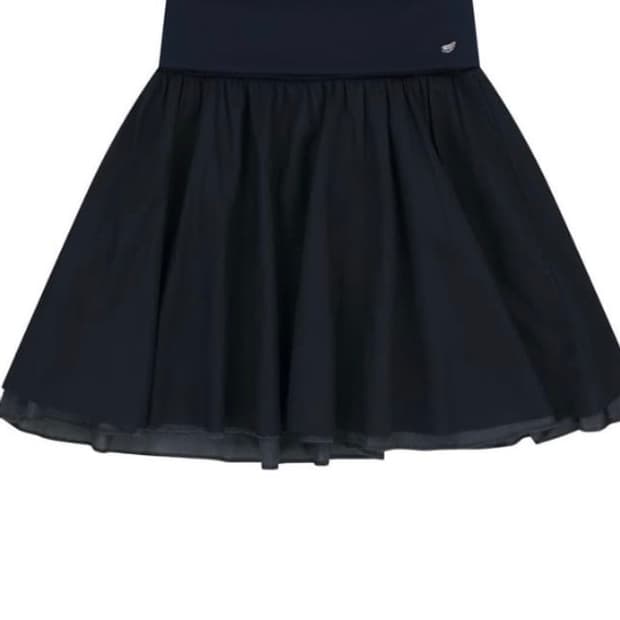 코이세이오 더블 셔링 스커트 네이비 새상품