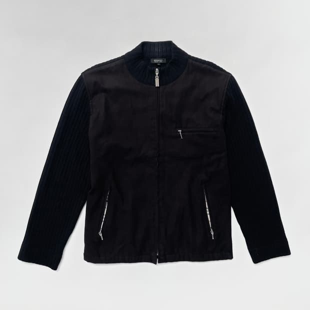 [BURBERRY] black label knit zip-up (3) 