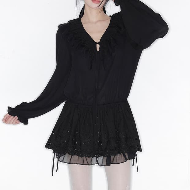 더티스 드레스 원피스 블랙