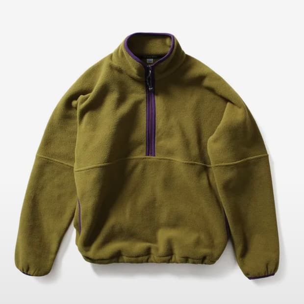 [L] 토마스모어 플리스 하프집업 올리브그린