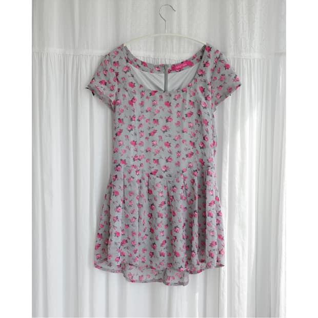 Pinky girls flower blouse