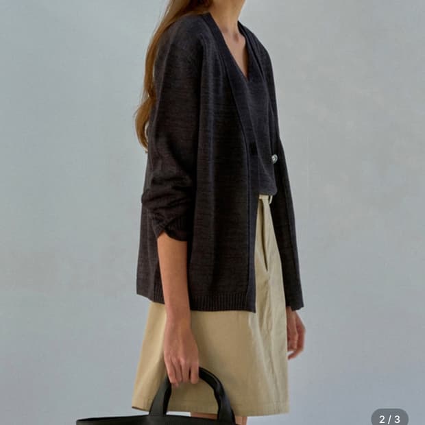 낫띵리튼 2T classic mini skirt 스몰사이즈 라이트베이지