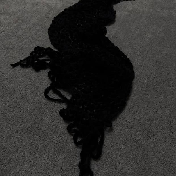 Vintage v-kei punk mood fishnet scarf