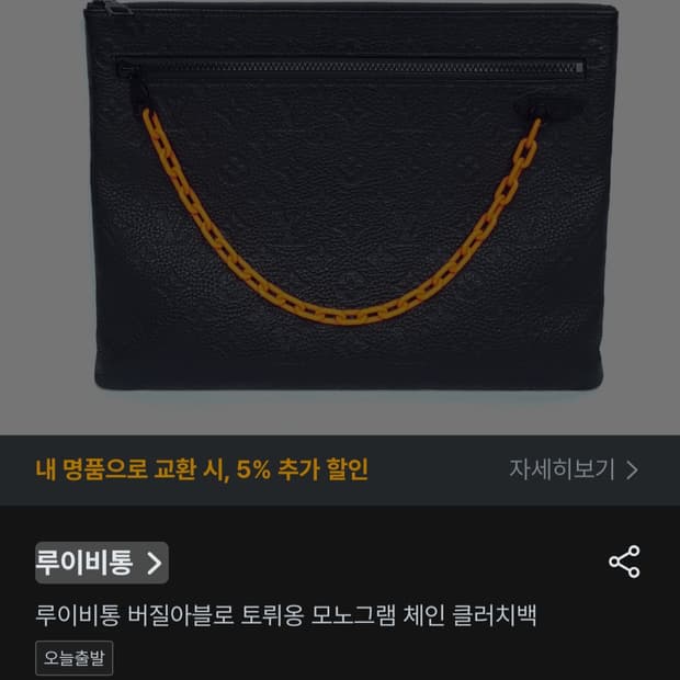 정품 루이비통 버질아블로 토뤼옹 모노그램 클러치백 (체인분실)