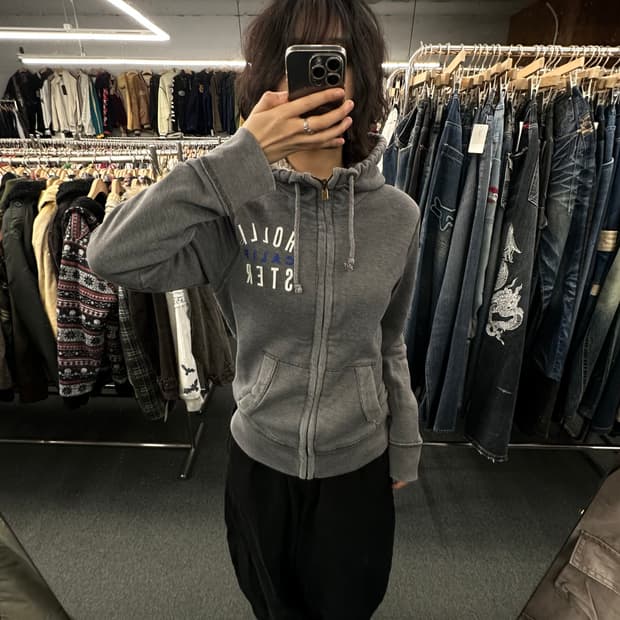 S)홀리스터 빈티지 셰르파 후드집업