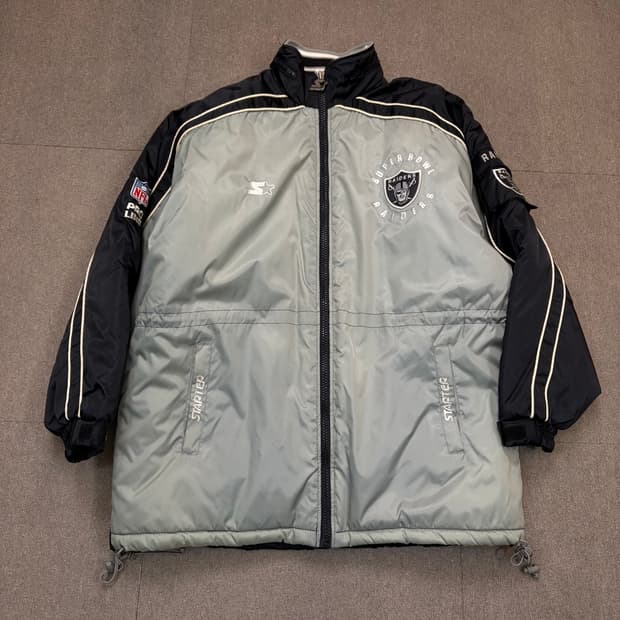 90s starter 스타터 NFL 레이더스 패딩 점퍼 