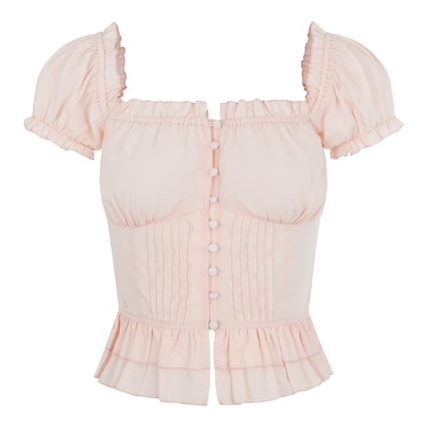 페일제이드 Jully frill button bl 피치핑크