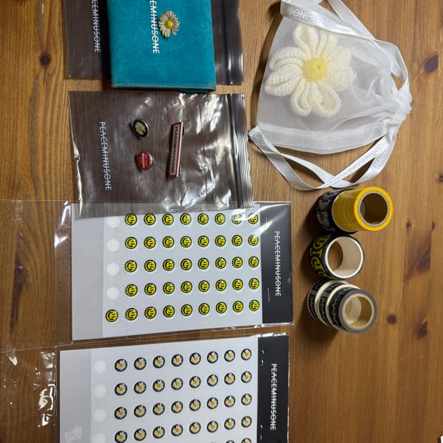 피마원 테이프, 브로치, 핀 세트