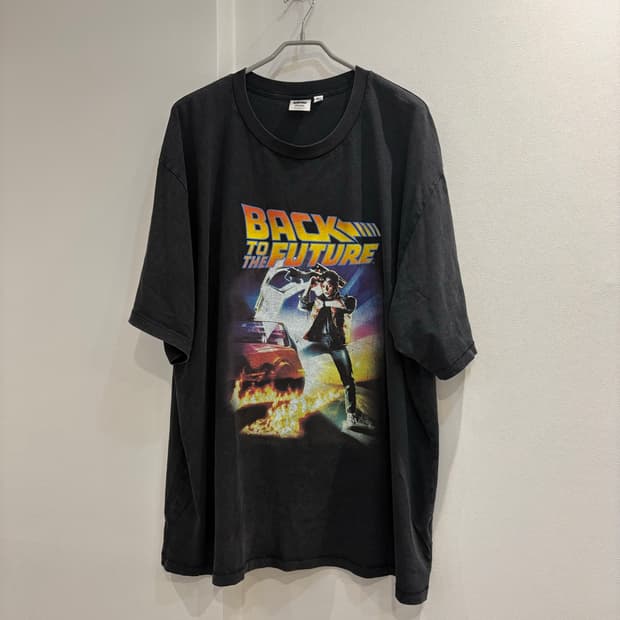 [3XL] GU x 백투더퓨처 그래픽 반팔티 블랙