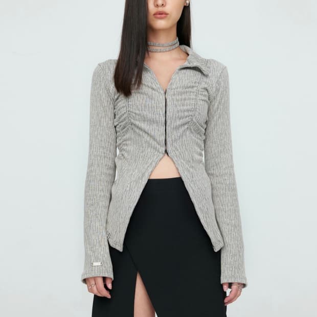 나체 스모킹 니트 셔츠