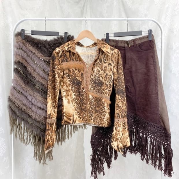 빈티지 숄 망토