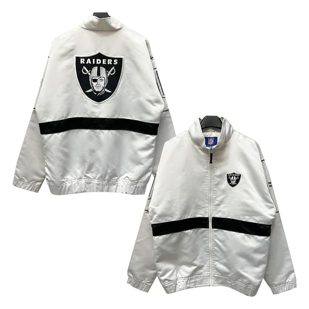 90s 리복 x NFL 오클랜드 레이더스 집업 자켓 해외 L