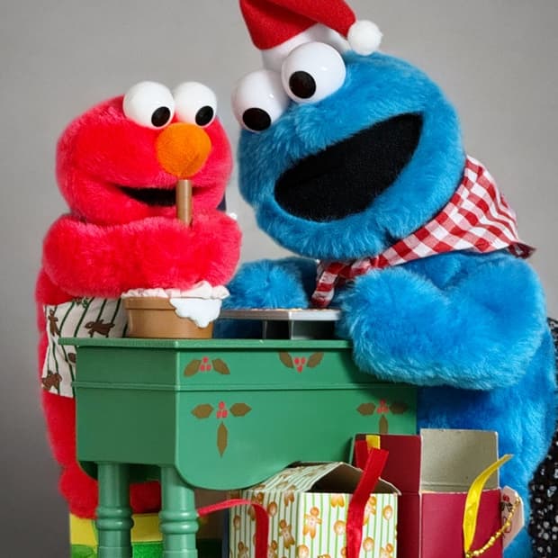 세서미 스트리트 쿠키몬스터 엘모 쿠키 쿠킹 피규어