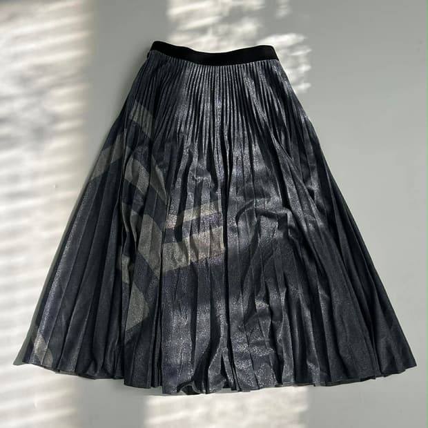 [64] 랑방 컬렉션 21년 신형 한섬 밴딩 플리츠 스커트
